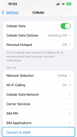 Step 2: Go to Add eSIM