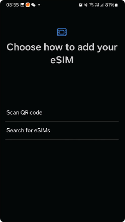 Step 4: Add eSIM